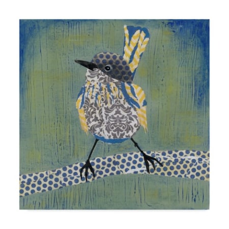 Grace Popp 'Patchwork Wren I' Canvas Art,14x14